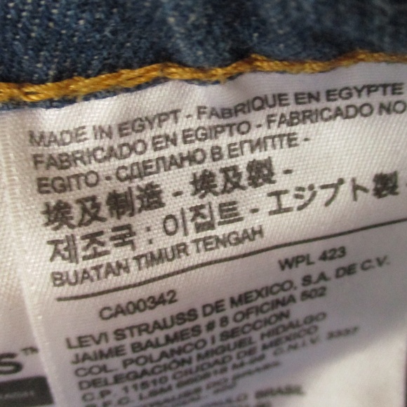 Levi's Jeans Men's 43x28 Dark Wash 502 Taper Fit Flex Denim - Picture 6 of 8